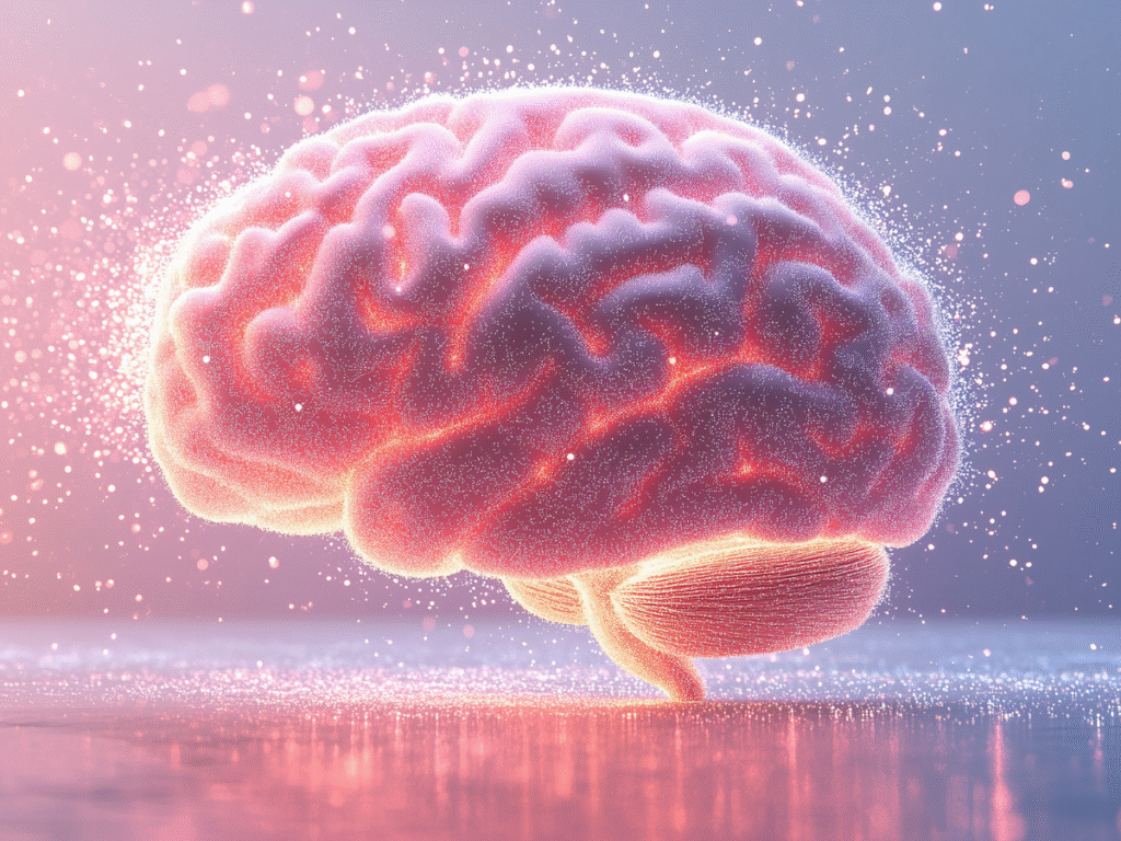 O Que Quer Dizer a Expressão Glow Up - Alimente sua mente com positividade O Que Quer Dizer a Expressão Glow Up - Alimente sua mente com positividade - imagem de um cerebro com brilho rosa, brilhando bastante