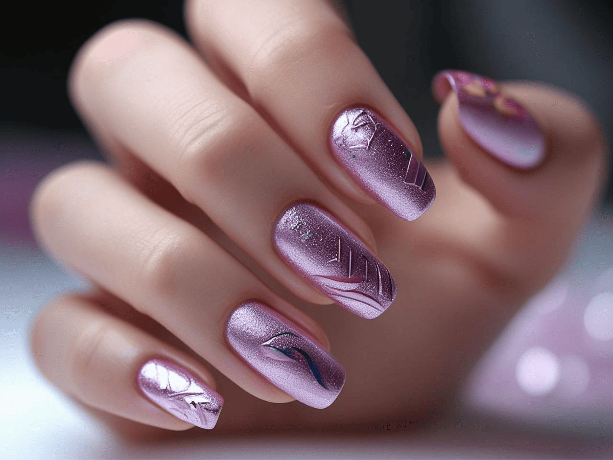O Segredo para Unhas Fortes e Bonitas Meu Guia Completo e Definitivo - imagem de unhas decoradas e cintilantes.